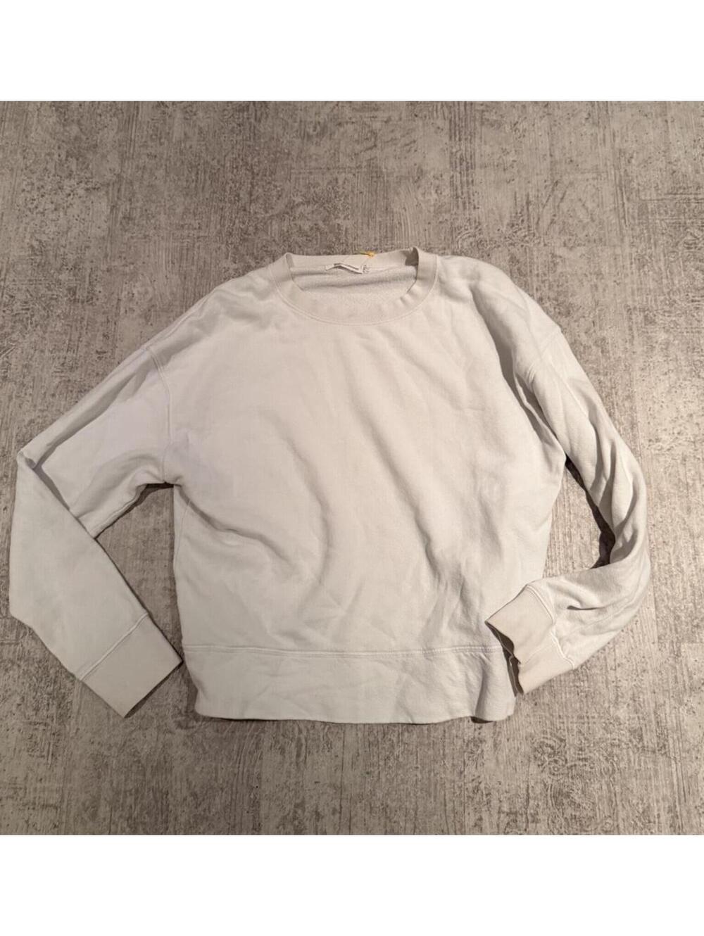 Perfectwhitetee Ivory Cream cotton cozy Crewneck Sweatshirt S